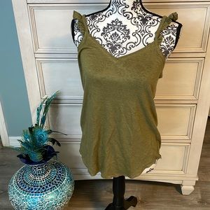 Women’s chaser new with tags, olive green casual loungewear tank, medium